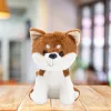 LEAN TOYS Plüsch-Maskottchen Kuscheltier Kleiner Hund Shiba Inu Weiß Braun 20 cm