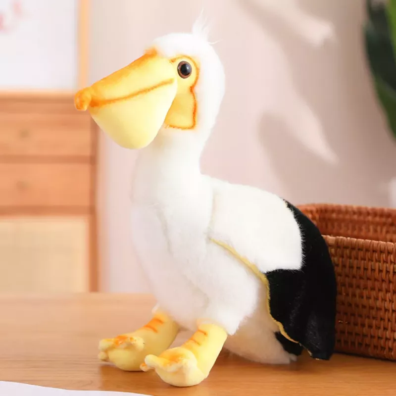 LEAN TOYS Plüschpelikan Vogel Plüschtier Maskottchen Kuscheltier 24cm