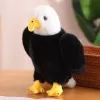 LEAN TOYS Plüschadler Vogel Plüschtier Maskottchen Kuscheltier Schwarz und Weiß 25cm