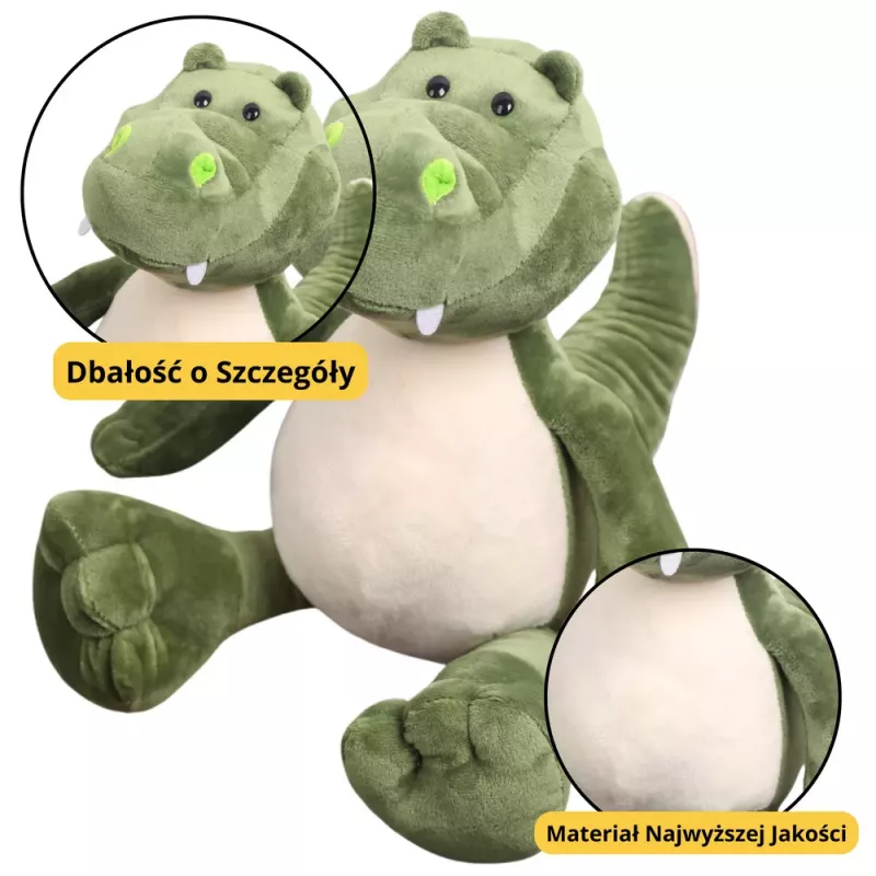 LEAN TOYS Plush Mascot Cuddly Toy Crocodile Green 25cm