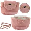 LEAN Kinderrucksack Plüschohren Verstellbarer Gurt Pink 22cm 4L
