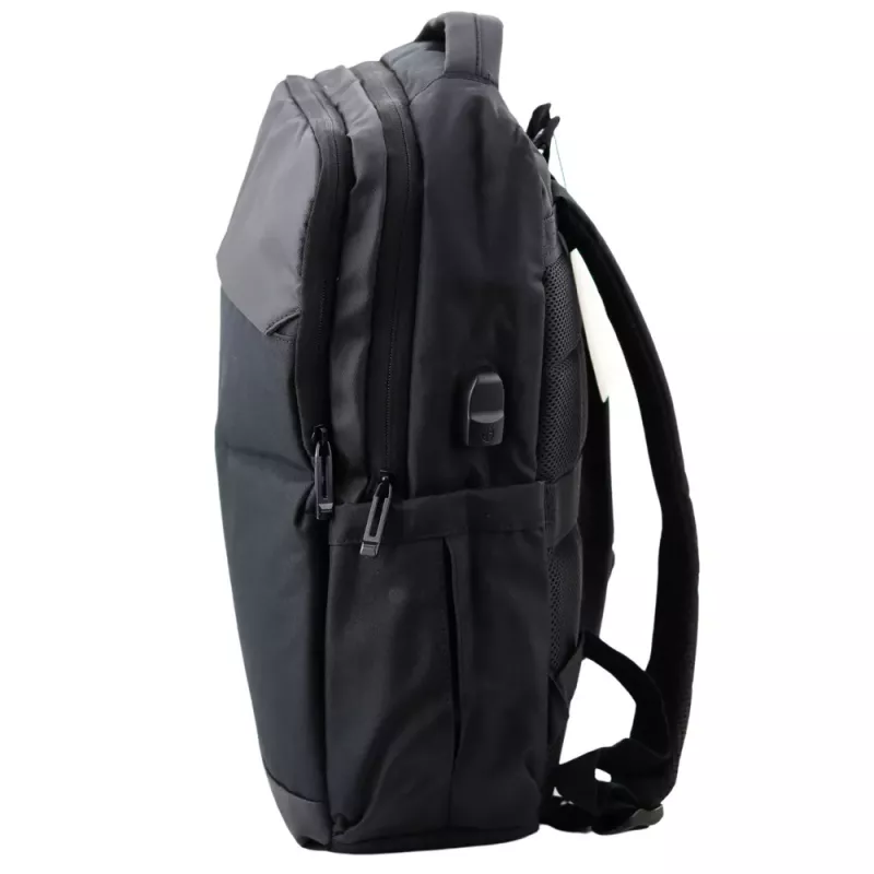 LEAN City Business Backpack USB Laptop Pocket Black 16L 45cm