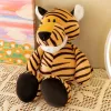 LEAN TOYS Plüsch-Maskottchen Kuscheltier Tiger Orange Gestreift 23cm