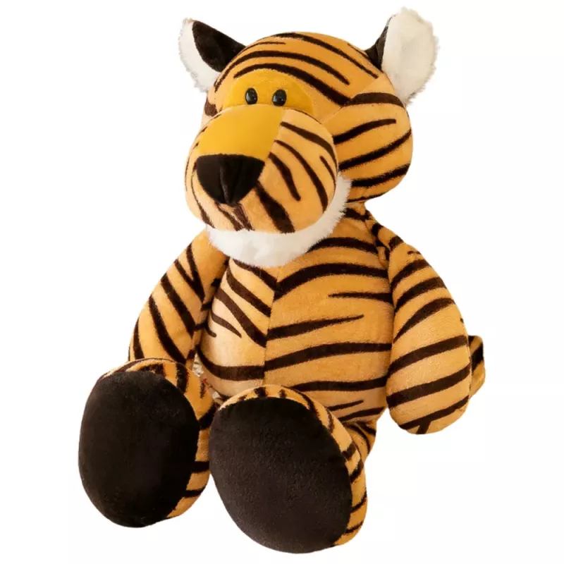 LEAN TOYS Plüsch-Maskottchen Kuscheltier Tiger Orange Gestreift 23cm