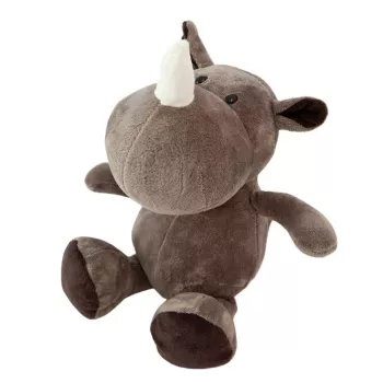 LEAN TOYS Plüsch-Maskottchen Kuscheltier Nashorn Braun 25cm