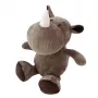 LEAN TOYS Plüsch-Maskottchen Kuscheltier Nashorn Braun 25cm