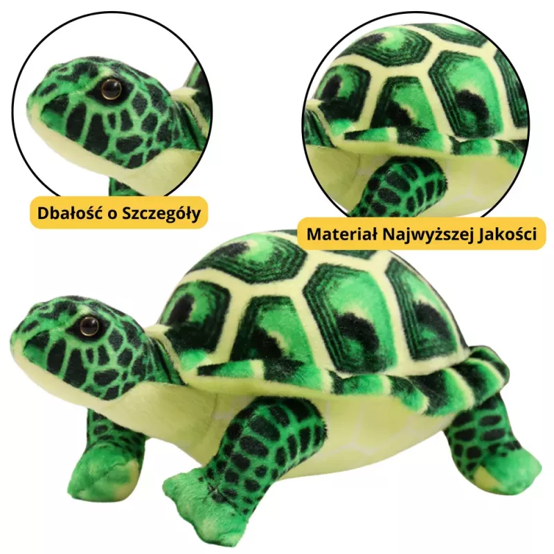 LEAN TOYS Plüsch-Schildkröte Maskottchen Kuscheltier Grün 25 cm