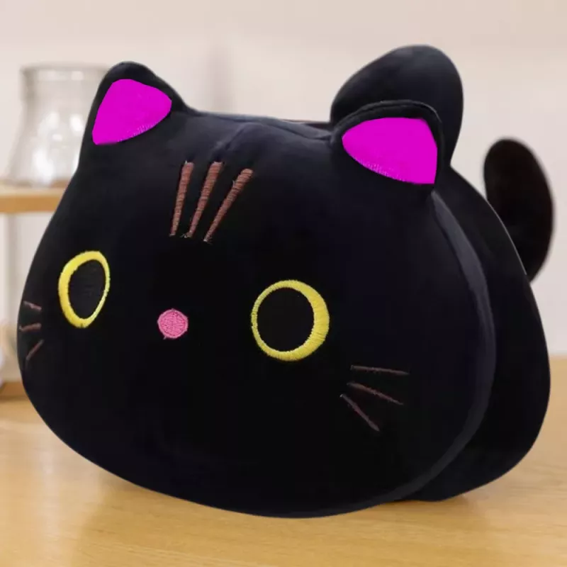 LEAN TOYS Plüsch-Maskottchen Kuscheltier Schwarze Katze 18cm