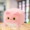 LEAN TOYS Plüsch-Maskottchen Kuscheltier Katzenwürfel Pink 18cm
