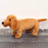LEAN TOYS Plüsch-Maskottchen Kuscheltier Hund Dackel Hellbraun 25cm