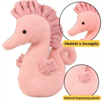 LEAN TOYS Plüsch-Maskottchen Kuschel-Wasserpferd Pink 25cm