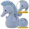 LEAN TOYS Plüsch-Maskottchen Wasserpferd Kuscheltier Blau 25cm