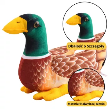 LEAN TOYS Plüsch-Maskottchen Kuscheltier Ente Braun Grün 28cm
