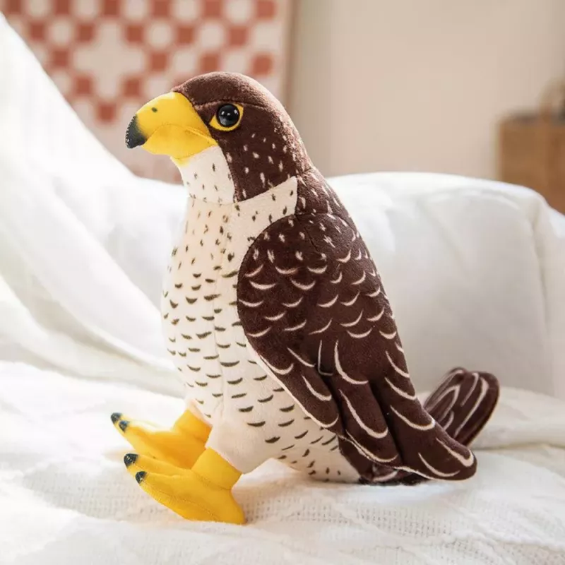 LEAN TOYS Plüschtier Falke Vogel Braun 30cm