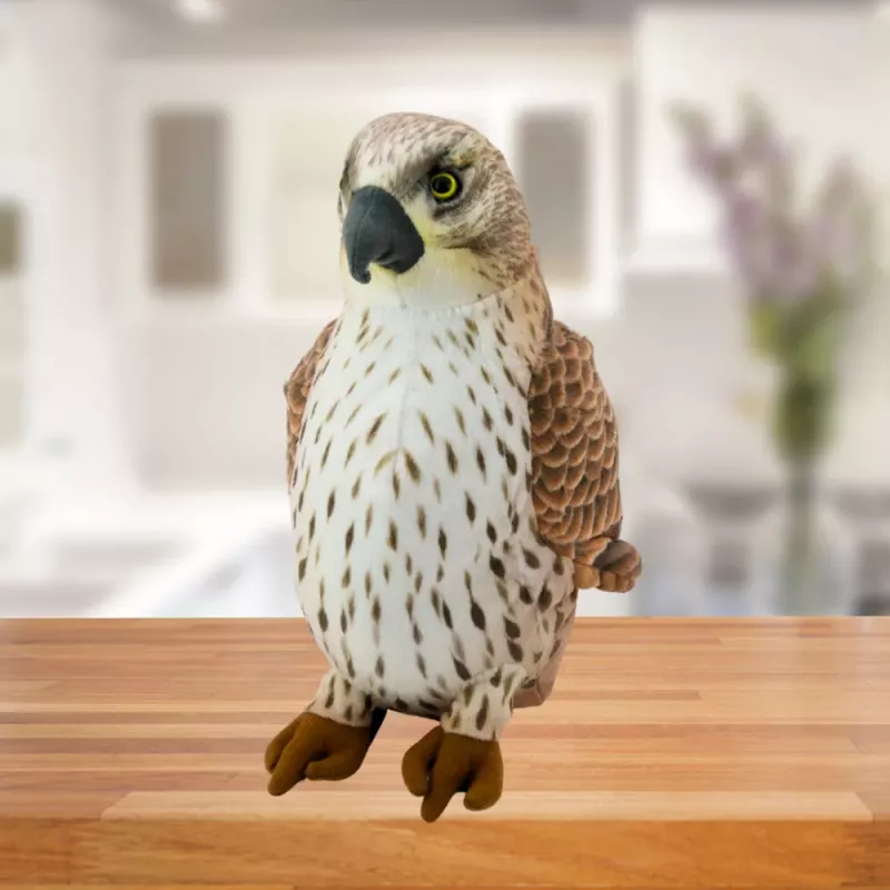 LEAN TOYS Plüschtier Wanderfalke Vogel Braun 30cm