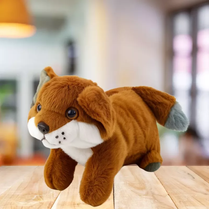 LEAN TOYS Plüschtier Brauner Fuchs 28 cm