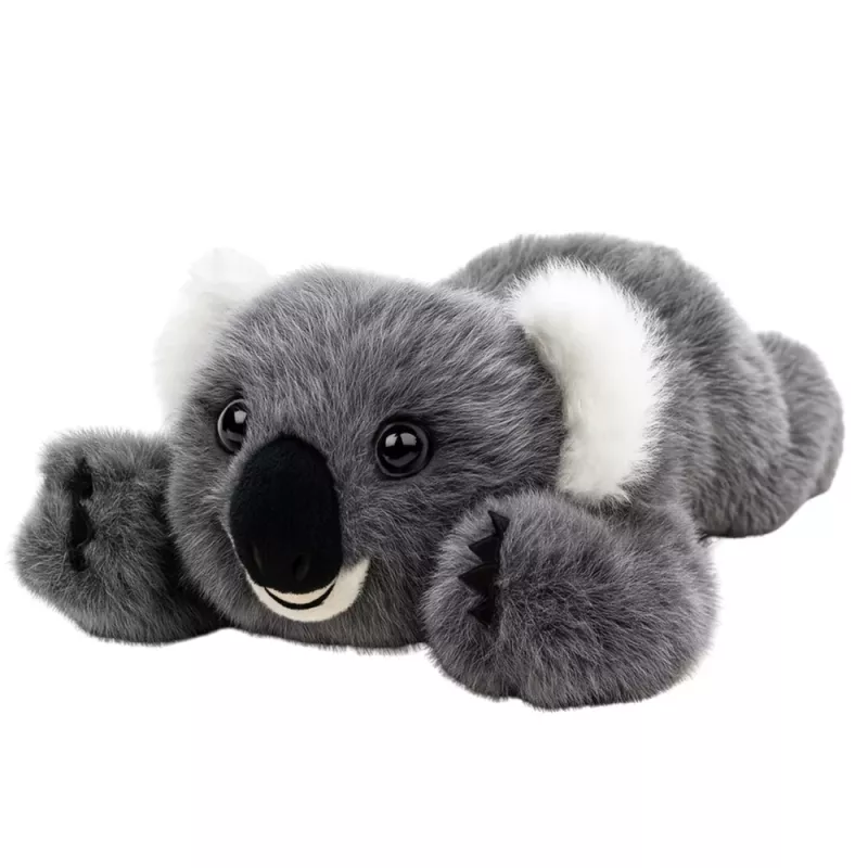 LEAN TOYS Plüsch-Koala Bär liegend grau 30 cm