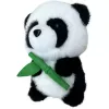 LEAN TOYS Plüsch-Maskottchen Kuscheltier Panda mit Bambus 18cm