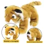 LEAN TOYS Plüsch-Maskottchen Kuscheltier Tigerkatze Braun 25cm