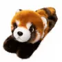 LEAN TOYS Plüsch-Roter-Panda-Maskottchen-Schlüsselanhänger mit Karabiner und Ring, 13 cm