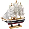 LEAN TOYS Sammlerstück Dekoratives Segelschiff Schwarz-Weiß 21x21cm