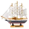 LEAN TOYS Sammlerstück Dekoratives Segelschiff Schwarz-Weiß 21x21cm