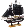 LEAN TOYS Sammlerstück Dekoratives Piratensegelschiff Schwarz 20x20cm