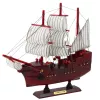 LEAN TOYS Sammler-Dekorationsmodell Segelschiff Rot 24x23cm