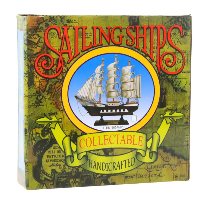 LEAN TOYS Sammler-Dekorationsmodell Segelschiff Rot 24x23cm