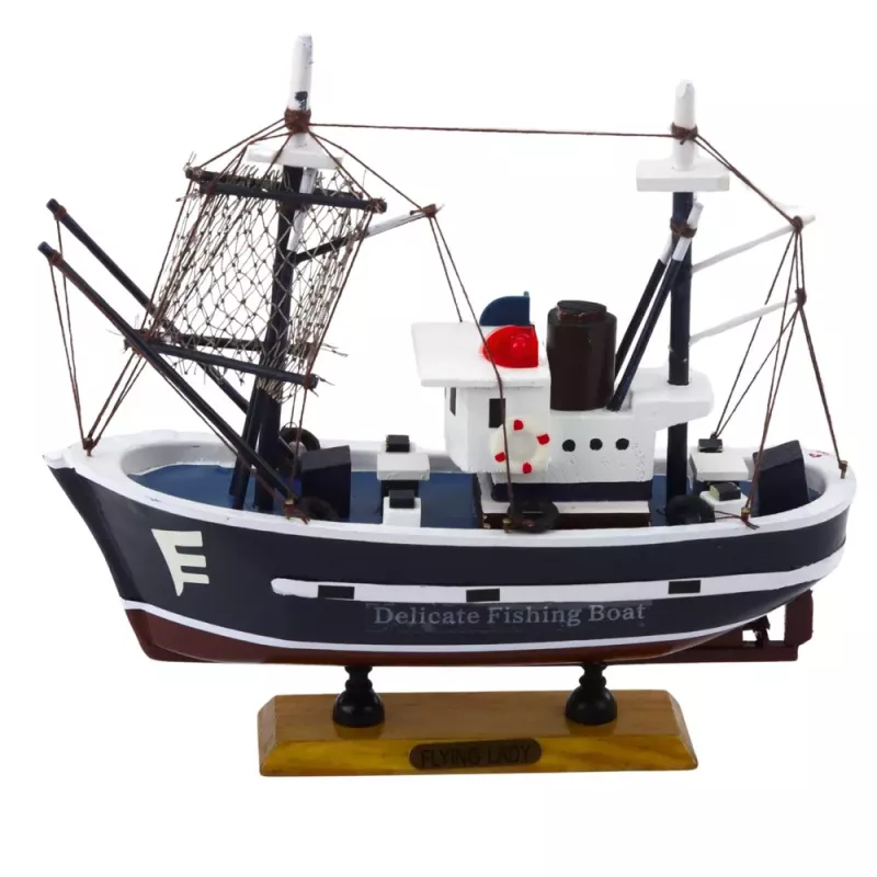 LEAN TOYS Sammler-Dekorationsmodell Fischerboot Flying Lady 24x23cm