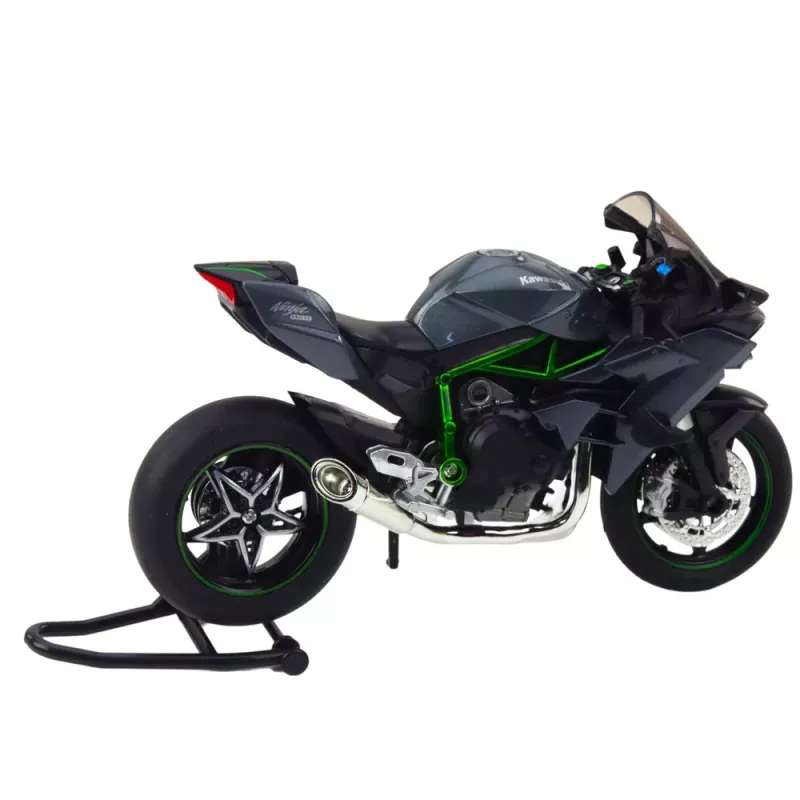 LEAN TOYS Sportmotorrad Metall Lichter Geräusche Grau 1:12