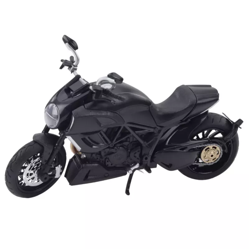 LEAN TOYS Sportmotorrad Metall Lichter Sounds Goldelemente Schwarz 1:12