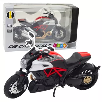 LEAN TOYS Sportmotorrad Metall Licht Sound Gold Rot Elemente 1:12