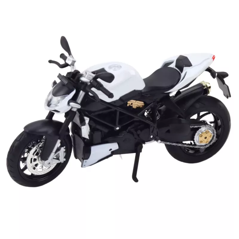 LEAN TOYS Sportmotorrad Metall Lichter Geräusche Weiß 1:12