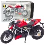 LEAN TOYS Sportmotorrad Metall Lichter Geräusche Silber Elemente Rot 1:12