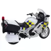 LEAN TOYS Polizei-Motorrad Metall Licht Sound Weiß 1:12