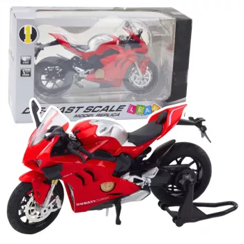 LEAN TOYS Sportmotorrad Metall Licht Sound Rot 1:12