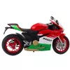 LEAN TOYS Sports Motorcycle Metal Red Green Lights Sounds 1:12