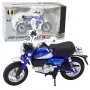 LEAN TOYS Motorcycle Retro Classic Metal Lights Blue 1:12