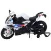 LEAN TOYS Sportmotorrad Metall Licht Sound Weiß S1000 1:12