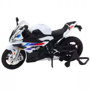 LEAN TOYS Sportmotorrad Metall Licht Sound Weiß S1000 1:12