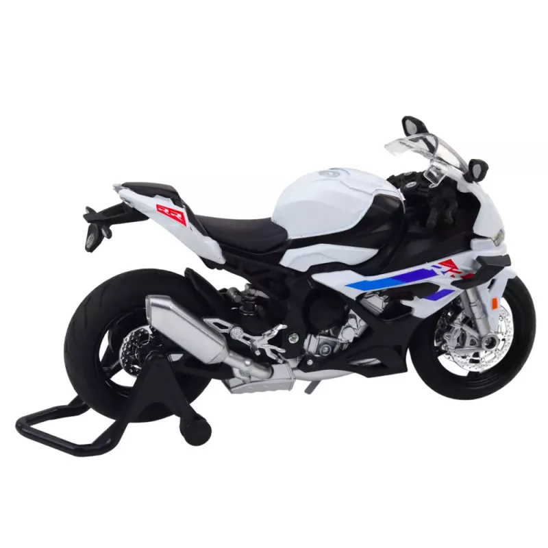 LEAN TOYS Sportmotorrad Metall Licht Sound Weiß S1000 1:12