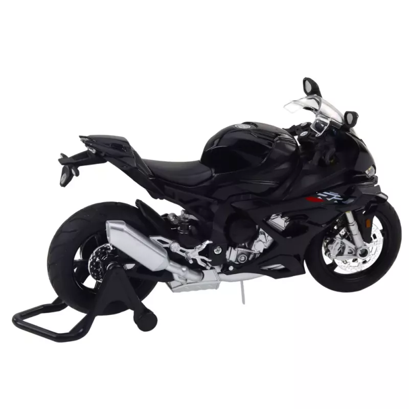 LEAN TOYS Sportmotorrad Metall Licht Sound Schwarz S1000 1:12
