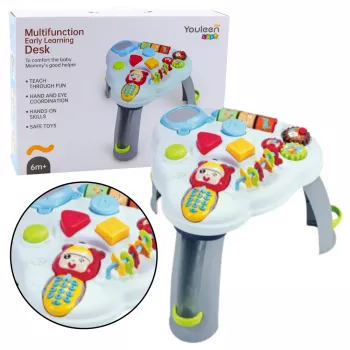 LEAN TOYS Interaktiver Lerntisch Dreieck Telefon Lichter Geräusche