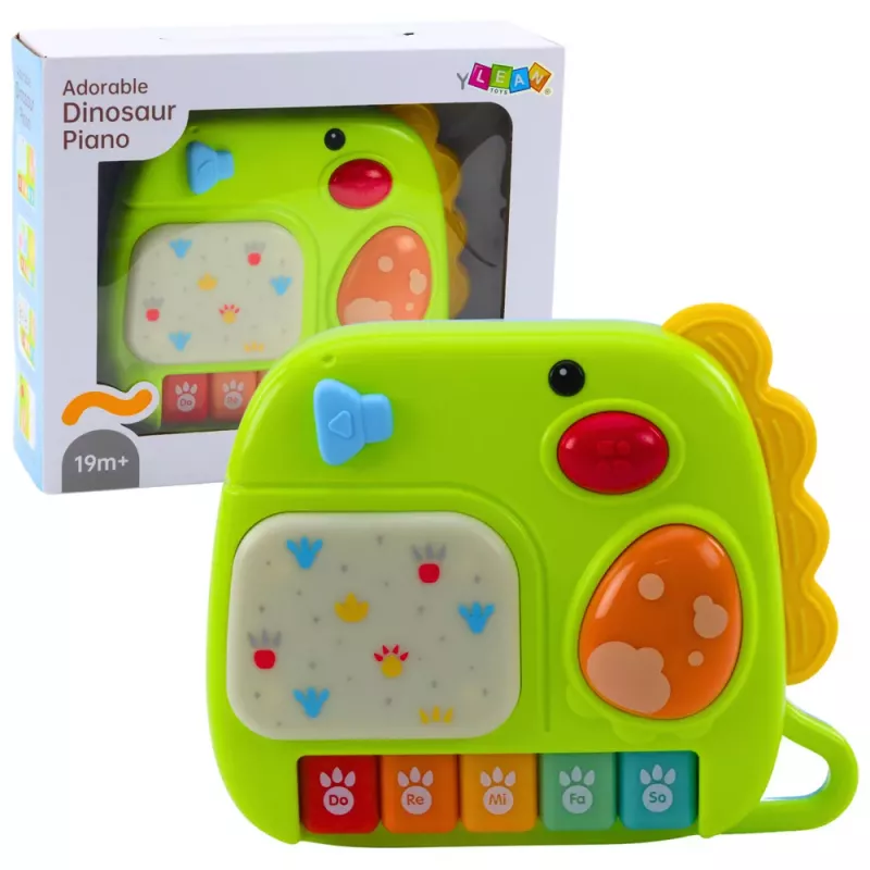 LEAN TOYS Interaktives Klavier für Kleinkinder Dinosaurier Grün