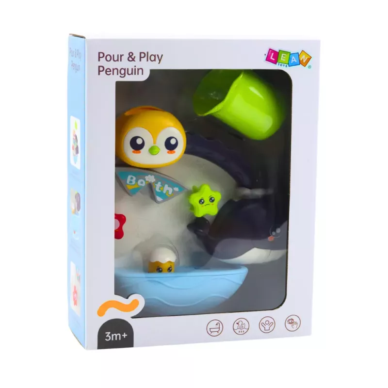 LEAN TOYS Interaktives Wasserbadspielzeug Pinguin Wal