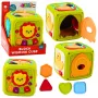 LEAN TOYS Interaktiver Lernwürfel für Kleinkinder Löwe Grün