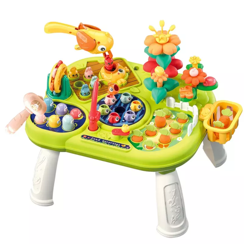 LEAN TOYS Multifunktionales Board Interaktiver Tisch für Kleinkinder Geschicklichkeitsspiele