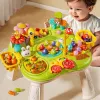 LEAN TOYS Multifunktionales Board Interaktiver Tisch für Kleinkinder Geschicklichkeitsspiele