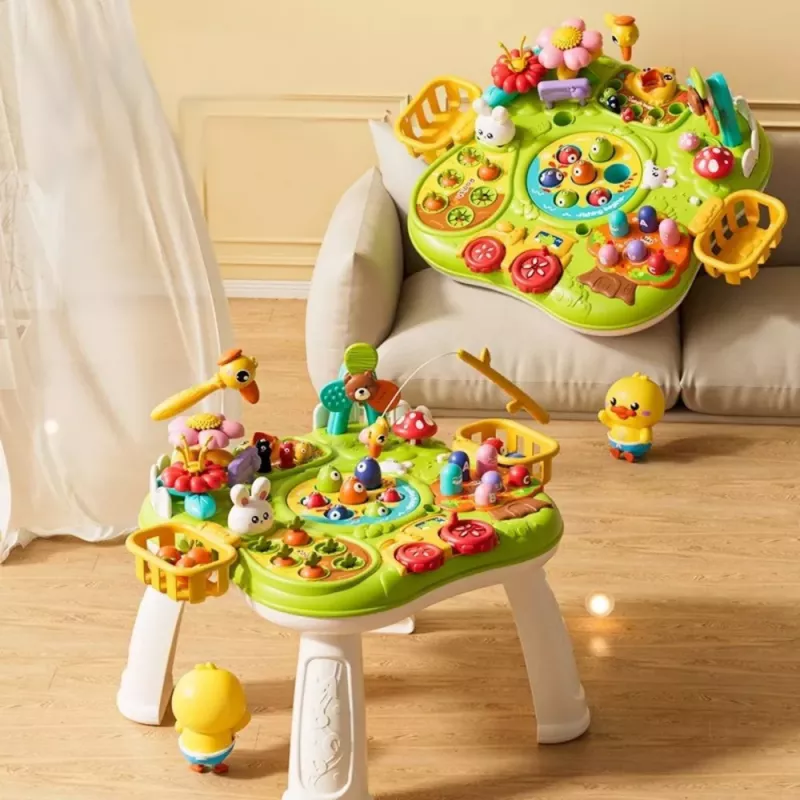 LEAN TOYS Multifunktionales Board Interaktiver Tisch für Kleinkinder Geschicklichkeitsspiele